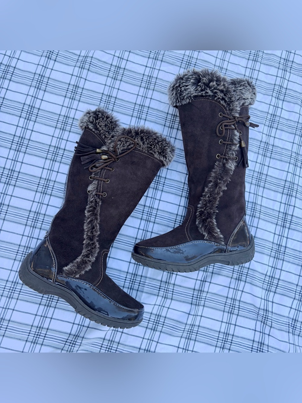 Sporto Side Winder Women's Brown Waterproof Tall Winter Boots Size 8.5W Wide